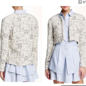 Derek Lam 10 Crosby High Low Tweed Jacket Womens Size 2